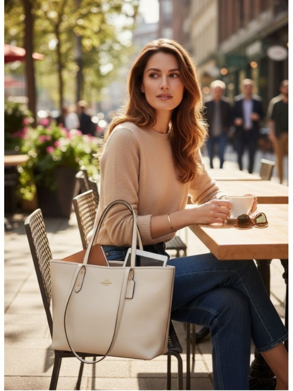 Coach Cream Tote Bag